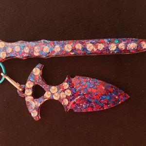 2 Piece CLE Baseball Themed Self Defense Key Chain